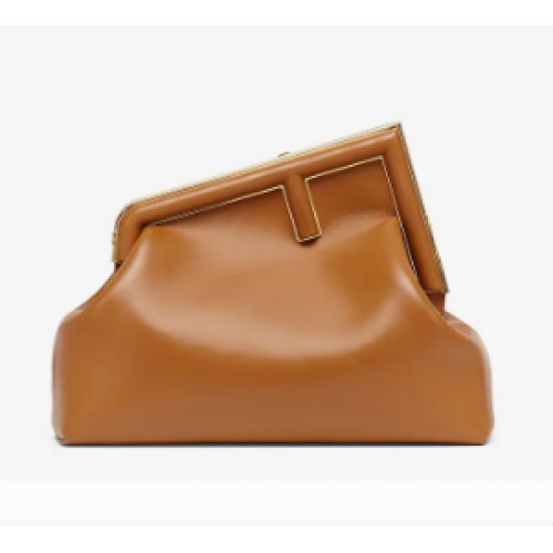 Bolso de cuero FENDI FIRST MEDIUM 8BP127AB marrón