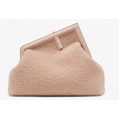 Bolso FENDI FIRST MEDIUM de piel de cordero 8BP127AH rosa