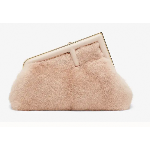 FENDI FIRST SMALL Bolso rosa visón 8BP129A