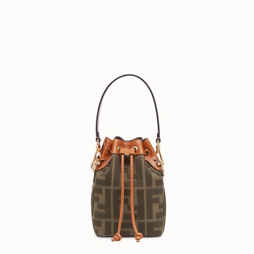FENDI MON TRESOR Minibolso de lona verde 8BS010