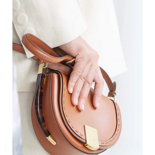 FENDI MOONLIGHT bolso de cuero 8BT346A marrón