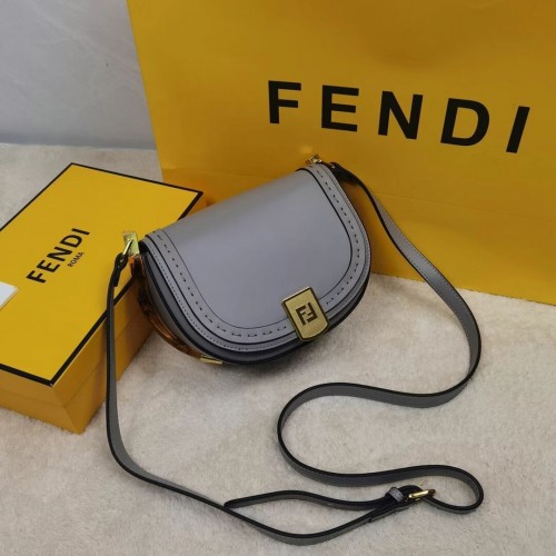 FENDI MOONLIGHT bolso de cuero 8BT346A gris