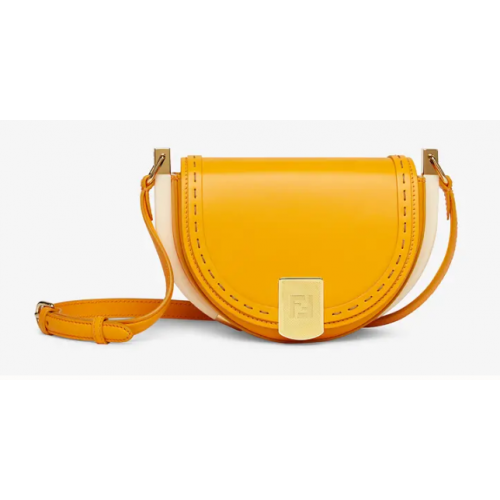 FENDI MOONLIGHT bolso de cuero 8BT346A amarillo