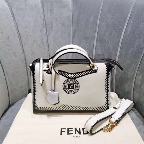 FENDI Bolso de Cuero Original FD6588 Blanco