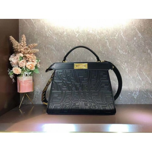 FENDI PEEKABOO ICONIC ESSENTIALLY bolso de cuero F1519 negro