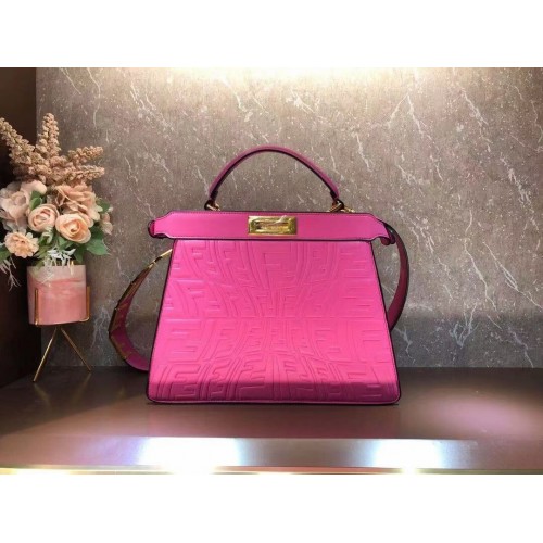 FENDI PEEKABOO ICONIC ESSENTIALLY bolso de cuero F1519 rosa