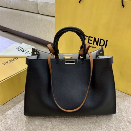 FENDI PEEKABOO X-TOTE bolso de cuero F1527 negro