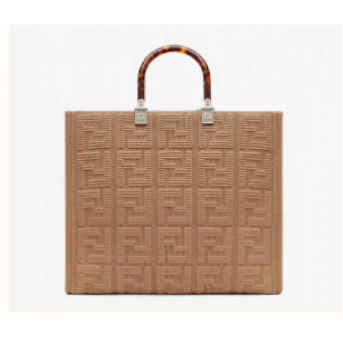 Shopper de tela FENDI SUNSHINE MEDIUM FF 8BH386A Beige