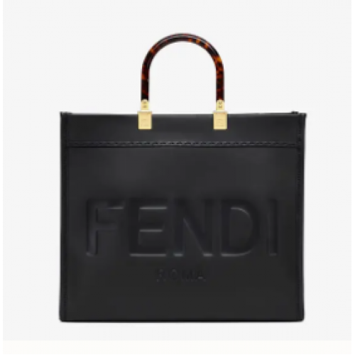 Shopper FENDI SUNSHINE MEDIUM de piel negra 8BH386A