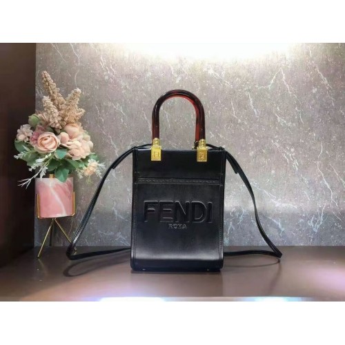 FENDI SUNSHINE SHOPPER minibolso de piel F1620 negro