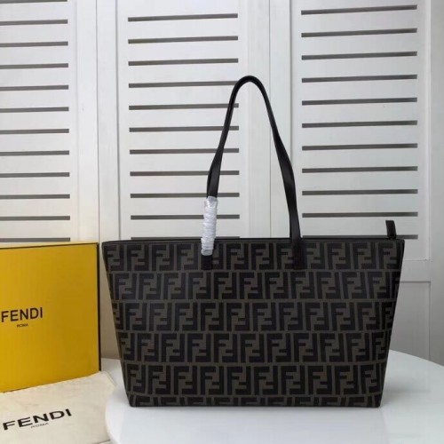 FENDI Bolso shopper de lona F8008 marrón