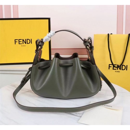 Bolso de piel FENDI TOUCH 8BS059 verde negruzco