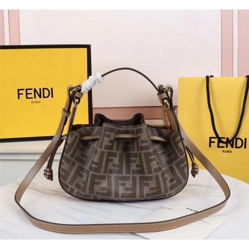 Bolso de piel FENDI TOUCH 8BS059 marrón