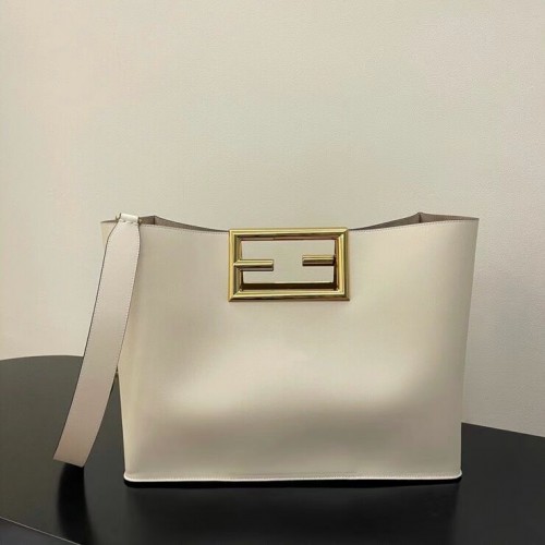 FENDI WAY MEDIUM Bolso de piel blanco 8BH391AAI