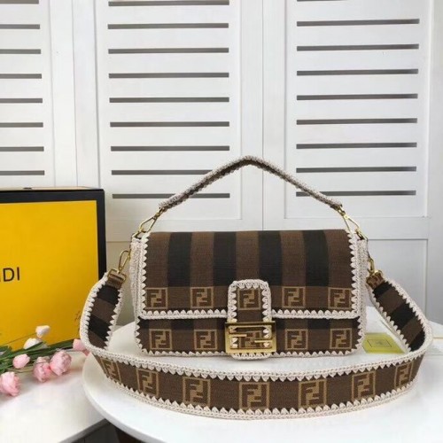Bolsa de tela FENDI 8BR033 Café