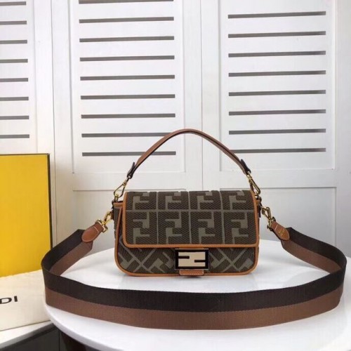 Bolso de tela FENDI F0386 Verde negruzco