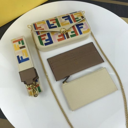 Bolso de tela FENDI F1230 Beige