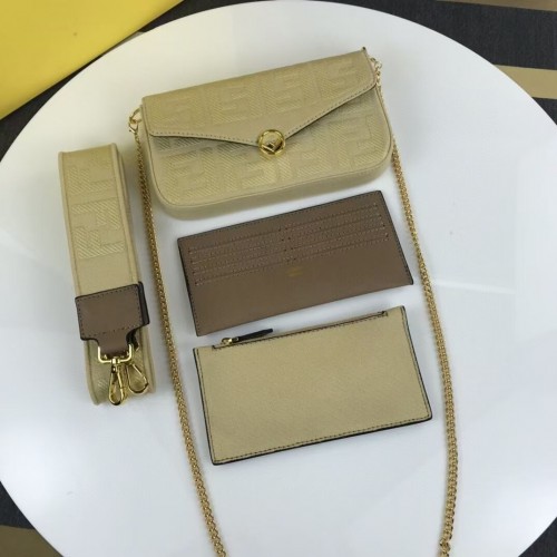 Bolsa de tela FENDI F1230 beige