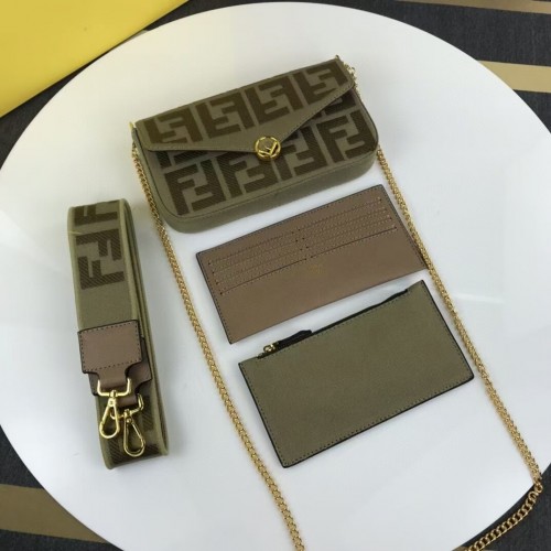 Bolsa de tela FENDI F1230 verde