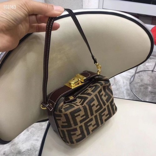 Minibolso de tela FENDI 8BR051 marrón