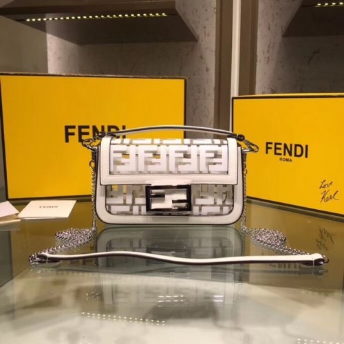 Bolso tote Fendi BAGUETTE MINI PU 8BS017 blanco