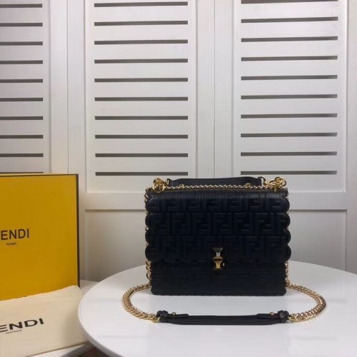Bolso de piel Fendi KAN IF 8BF053 Negro