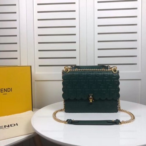 Bolso de piel Fendi KAN IF 8BF053 verde