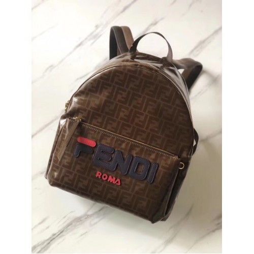 Fendi MINI BACKPACK Mochila pequeña de lona multicolor 8BZ036