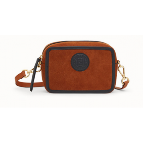 Fendi MINI CAMERA CASE Bolso de ante color natural 8BS019A