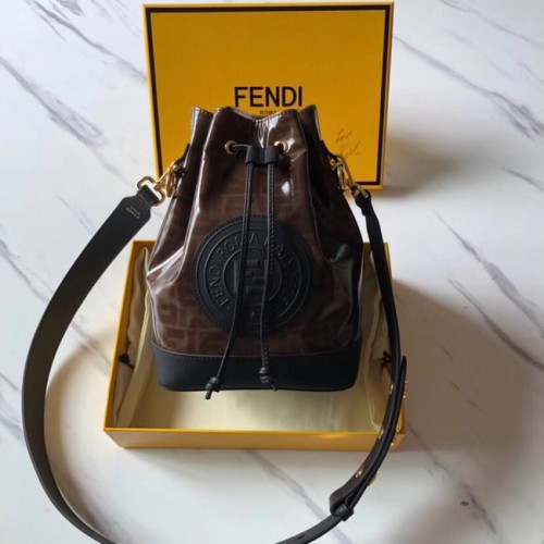 Fendi MON TRESOR Bolso de tela multicolor 8BT298 negro