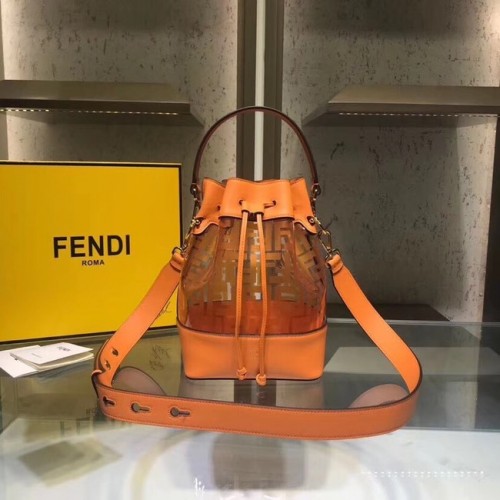 Fendi MON TRESOR PU Mini Bolso 8BS010 marrón