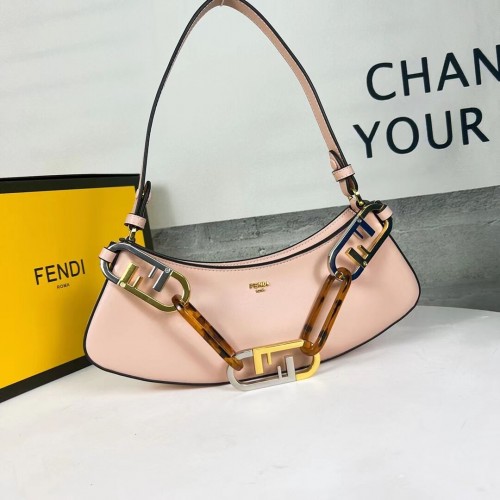Fendi O Lock Swing Mint bolsa de cuero 8BS068A rosa claro