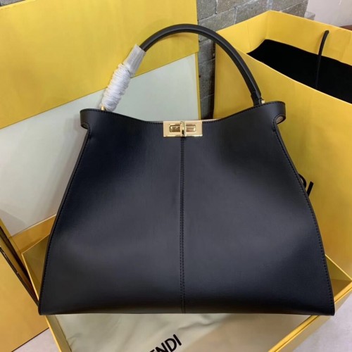 Fendi Original Leather PEEKABOO Bolso 3655 Negro