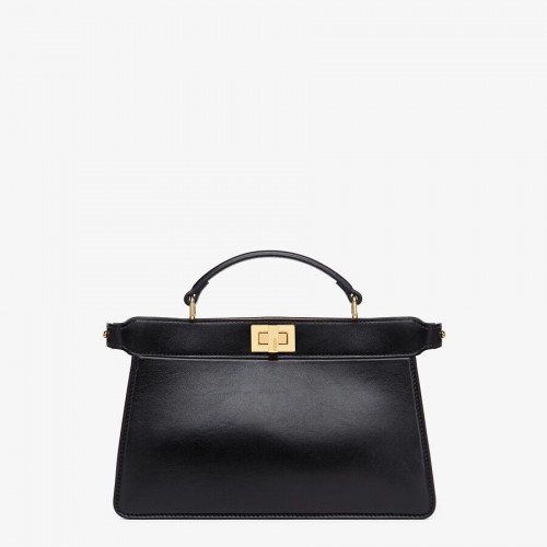 Fendi PEEKABOO ISEEU EAST-WEST Bolso de cuero negro 8BN323