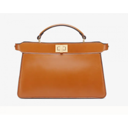 Fendi PEEKABOO ISEEU EAST-WEST bolso de cuero 8BN323A marrón