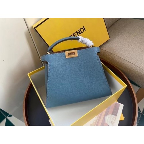 Fendi PEEKABOO ISEEU MEDIUM bolso de cuero 70192 azul