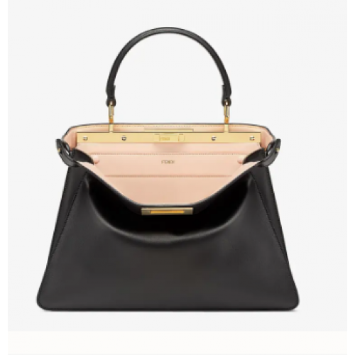 Fendi PEEKABOO ISEEU MEDIUM bolso de cuero 70193 Negro
