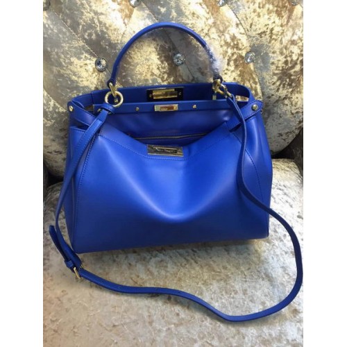 Fendi Peekaboo Bag Piel de becerro 30340 Azul