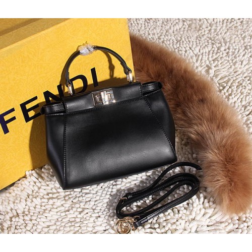 Bolso Fendi Peekaboo Cuero Liso FD6035 Negro