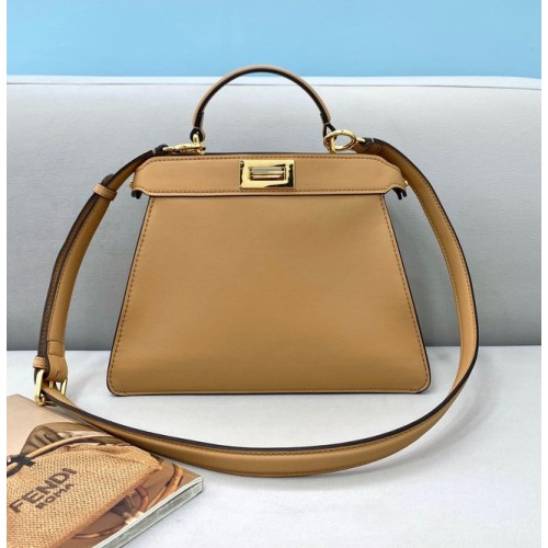 Bolso de piel Fendi Peekaboo ISeeU MEDIUM 80011A Beige