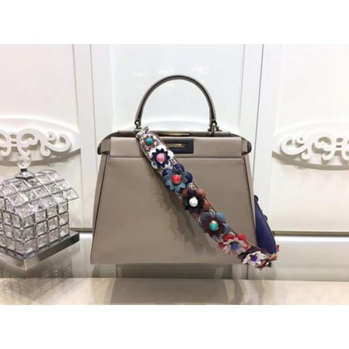 Fendi Peekaboo Bolso pequeño Piel de becerro FD26796 Albaricoque