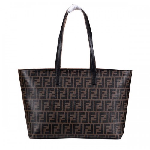 Bolso con ruedas de tela Fendi Practical Signature FF 8BH185 Negro