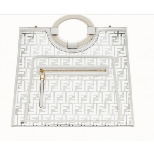 Bolso tote Fendi RUNAWAY PU 8BH360A blanco