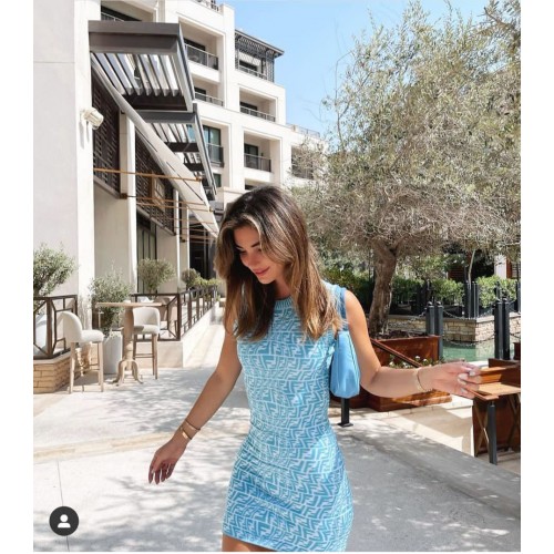 Vestido de moda de alta calidad Fendi FF11532 Azul