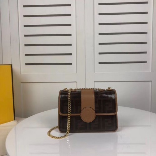 Fendi CARTERA CON CADENA 8HF836 marrón