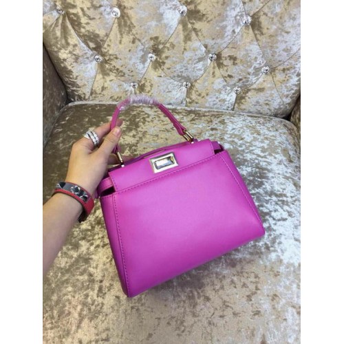 Fendi mini Peekaboo Bag Piel de becerro 30320 Púrpura