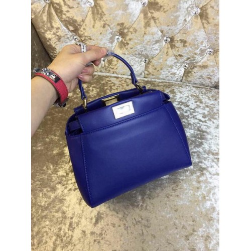 Fendi mini Peekaboo Bag Piel de becerro 30320 Royal