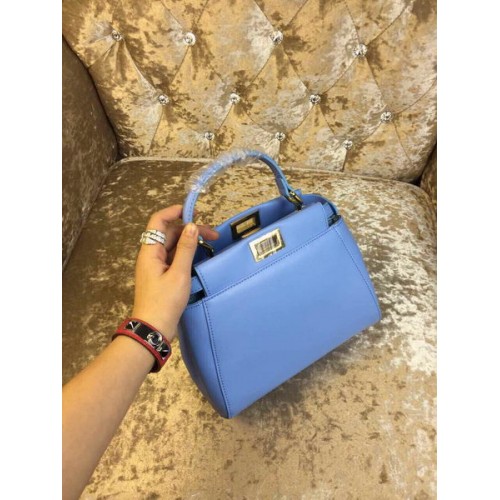 Fendi mini Peekaboo Bag Piel de becerro 30320 SkyBlue