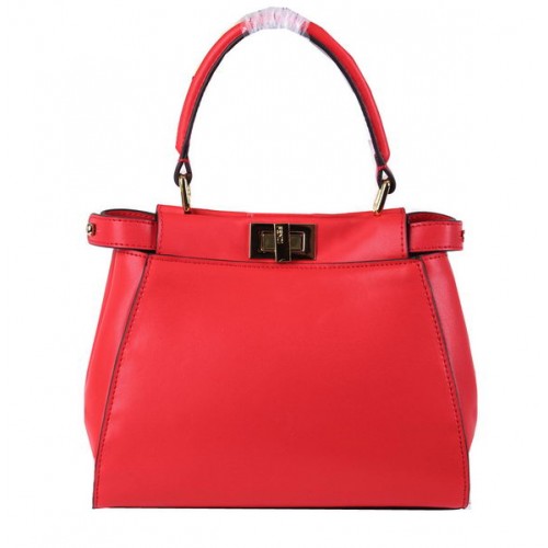 Bolso Fendi mini Peekaboo Piel de becerro FD8838 Rojo