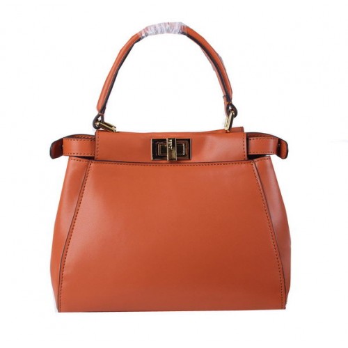 Bolso Fendi mini Peekaboo Piel de becerro FD8838 Trigo